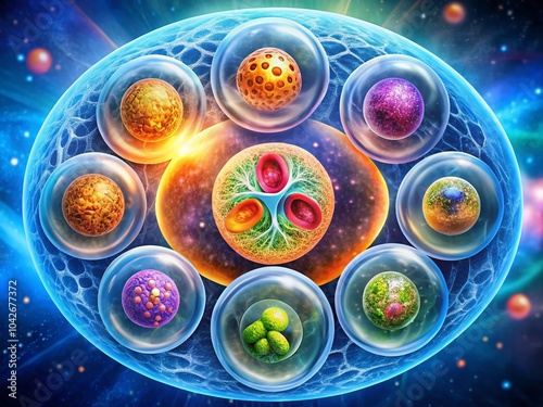 Mitosis Phases Illustrated: Prophase, Metaphase, Anaphase, Telophase Diagram for Educational Purposes