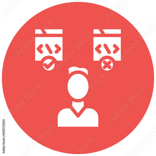 User Acceptance Testing vector icon illustration of Quality Assurance iconset.