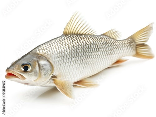 Whitefish (Coregonus lavaretus) isolated on white background