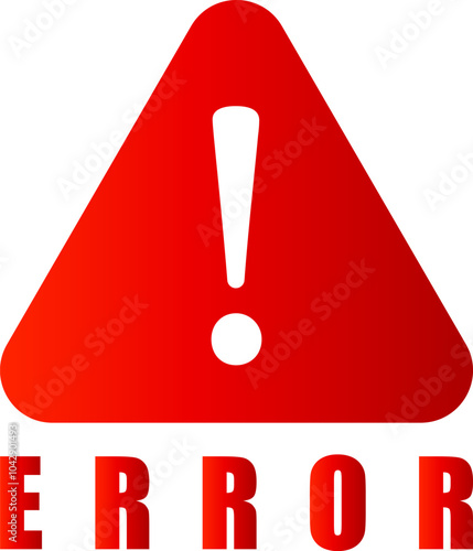 Error message red sign vector illustration design