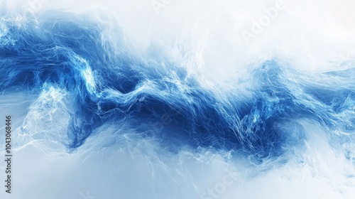 Impulse: Blue Energy in Abstract Three-Dimensional Ambient Background