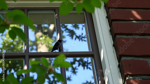 Einbrecher an einem Fenster