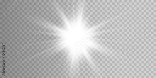 Glow light effect. Star burst with sparkles.Sun. 