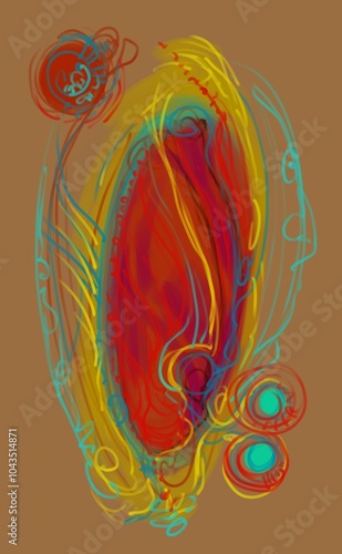 Abstract image for printing - digital painting