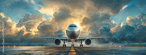 Jetliner Flying Above Dramatic Clouds