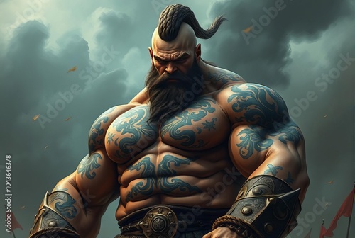 Kaleekian A hulking giant with tattoos that tell the story of hi