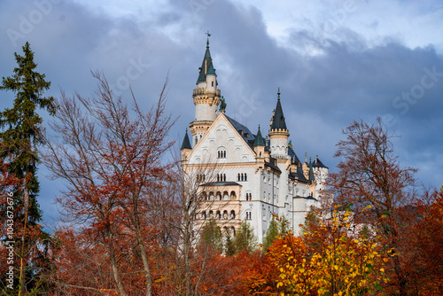 Bajkowy zamek Nuschwanstein, Schwangau, Niemcy. 