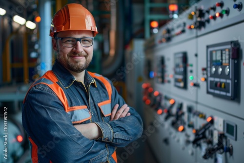 Portrait of a proud smiling electrical engineer