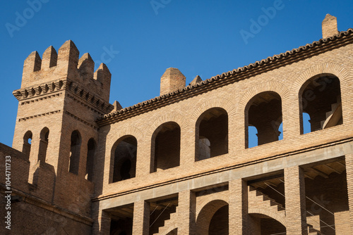 Aljafería Palace a fortified medieval palace built during the second half of the 11th century in the Taifa of Zaragoza in Al-Andalus, present day Zaragoza, Aragon, Spain