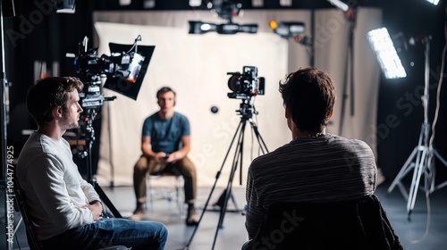 Casting Session: A producer interviewing actor during a casting call