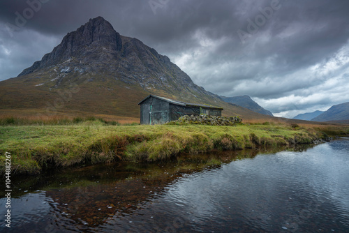 view of Glencoe, Highlands, Scotland.