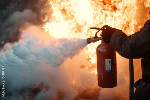 Carbon dioxide fire extinguisher firefighter protection explosion.