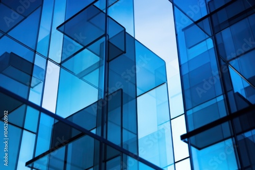 Blue glass building architecture daylighting backgrounds.