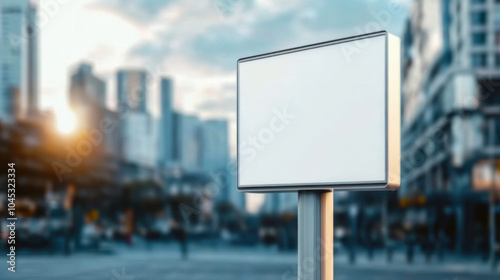 Blank billboard at cityscape , put your own text here