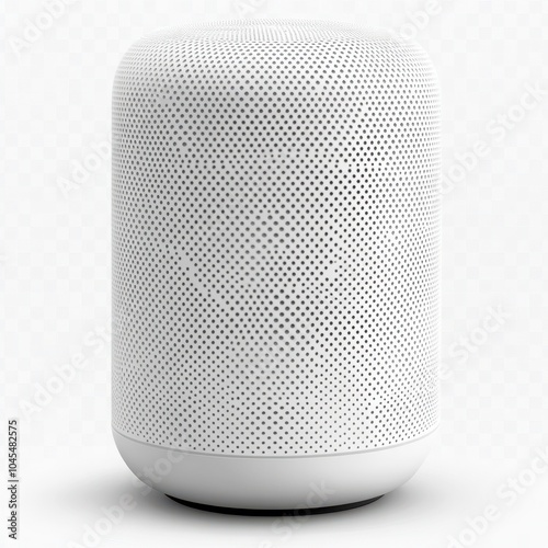 Modern Smart Speaker in White - Isolated on White Transparent Background, PNG