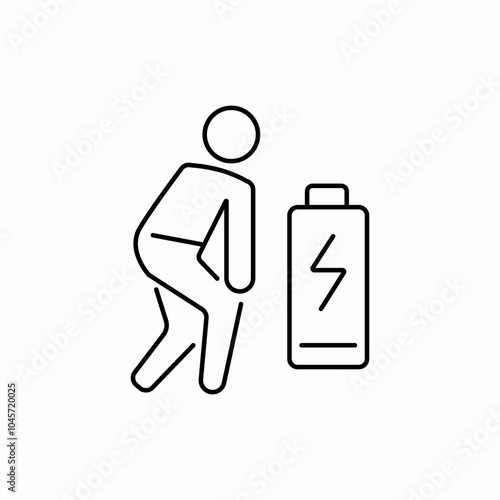 tired person icon sign vector