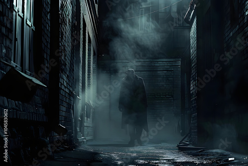 mysterious figure in shadows unveils truth in dark alley