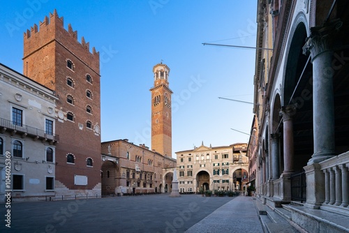 Piazza dei Signori also known as Piazza Dante, Verona, Veneto, Italy