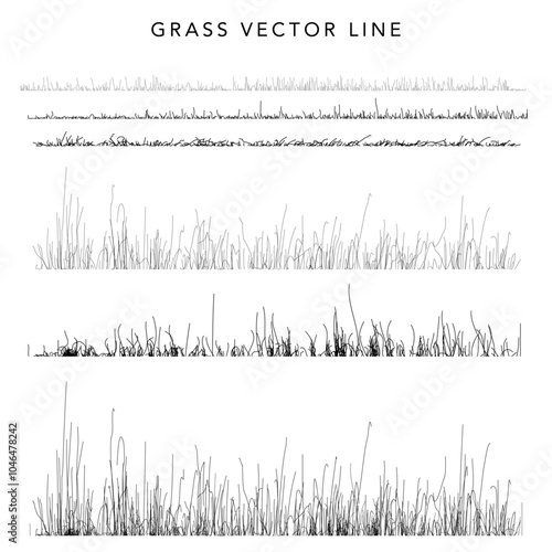 grass, forest section, soil layer landscape drawing pattern. texture lawn background line art. set of graphics elements drawing for architecture and landscape design. cad pattern