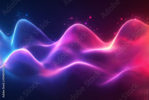 Abstract digital pulse background. Featuring rhythmic digital pulses and neon gradients. Highlighting the modern and energetic aspects of digital design. Ideal for tech visuals and futuristic themes.