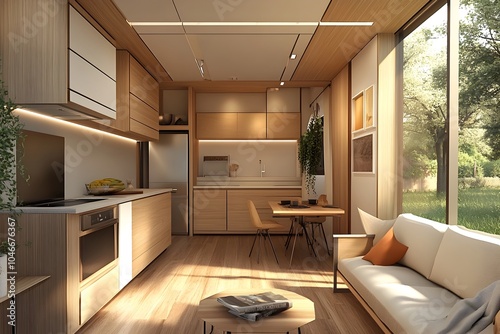 Cleverly Designed Compact Tiny Home with Minimalist Modern Decor and Abundant Natural Light