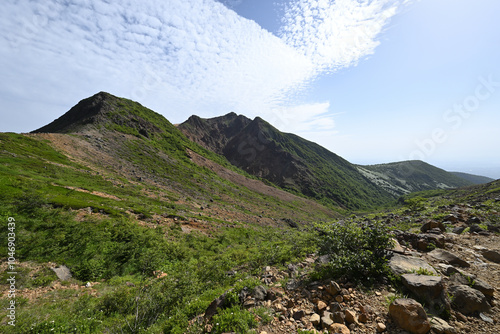 Climbing mountain ridge, Nasu, Tochigi, Japan