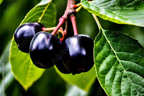 black tupeloa tree with a dark almost black bark and a rounded c