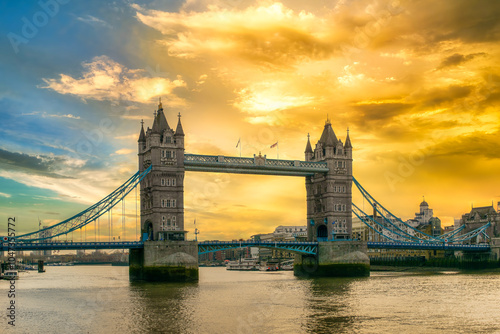 Tower Bridge is a bascule and suspension bridge in London, built between 1886 and 1894, which crosses the River Thames.