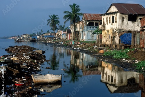 Liberia: Armenviertel in Monrovia, Capital City of West Africa by the Atlantic