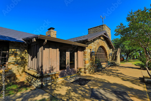 Recreation Hall, built in the 1930s by the Civilian Conservation Corps while building the Lake Brownwood State Park.