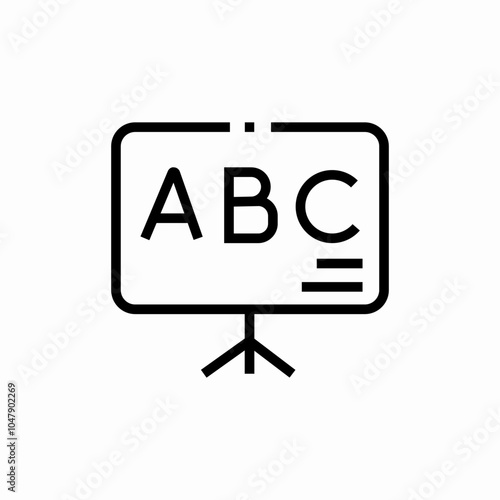 letters learn board icon sign vector