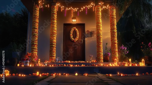 Beautifully Decorated House for Festival Celebration