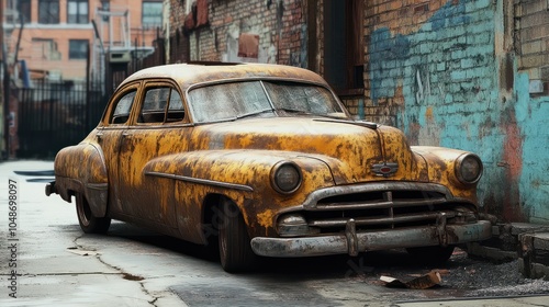 old car in the street