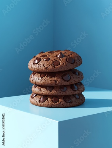 Double Chocolate Chip Cookie Trilogy: A Food Photography Masterpiece