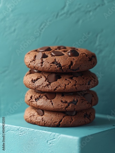 Double Chocolate Chip Cookie Trilogy: A Food Photography Masterpiece