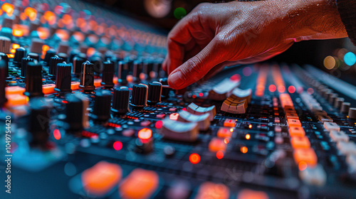 Mastering the Mix: Sound Engineer Fine-Tunes Broadcast