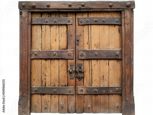 old wooden door with lock