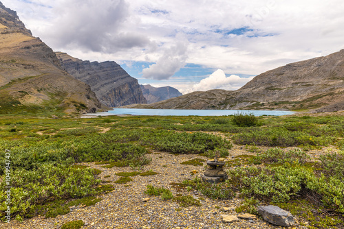 Michelle Lake in the Backcountry Wilderness, Alberta, Canada.