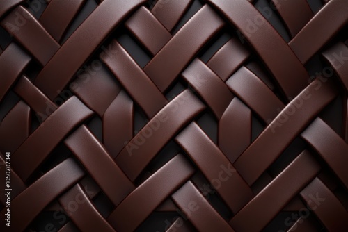 a dark brown background with a woven pattern