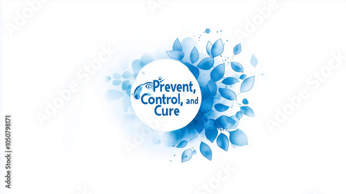 A simple, modern design with the text "Prevent, Control, and Cure" alongside the World Diabetes Day logo, Banner, World Diabetes Day