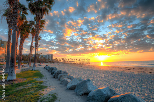 Sunset at Long beach.