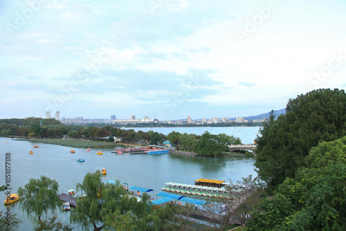 Beautiful Scenery of Xuanwu Lake in Nanjing, China