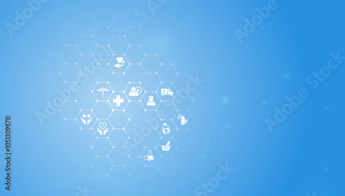 health care icon pattern medical innovation concept background design