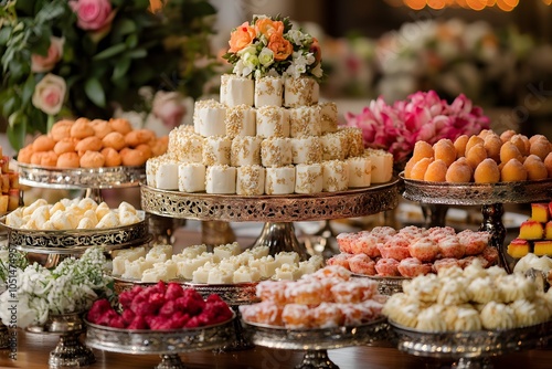 Turkey wedding. traditional Turkish wedding sweets display