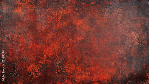 Dark rust-red canvas with a rough, rugged surface and noticeable wear