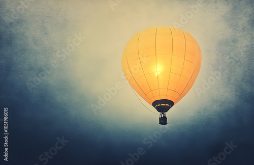 Hot Air Balloon Soaring in the Sky