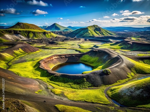 Stunning Tilt-Shift Photography of Fjallabak Craters in Iceland's Landmannalaugar Region