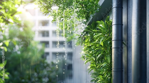 Rainwater Harvesting System Integrated into Urban Building for Water Supply and Renewable Resource Management