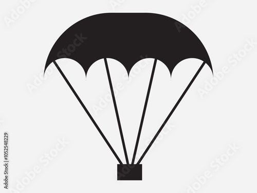 Parachute Icon vector. Parachute Icon on white background.