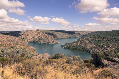 Arribes del Duero. Union of the Duero and Esla rivers in the middle of a reservoir